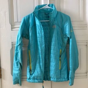 Green torquoise north face puffer